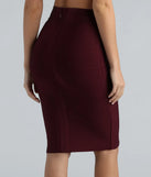 Stylish And Sculpted Bandage Midi Skirt