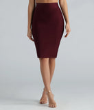 Stylish And Sculpted Bandage Midi Skirt