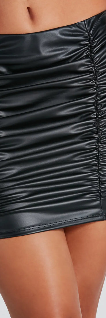 Effortlessly Chic Faux Leather Mini Skirt