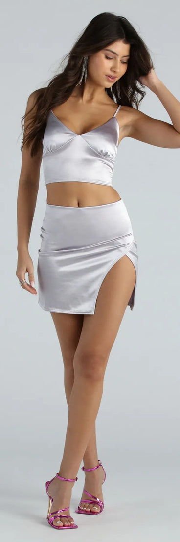 Glam Up And Go Wrap Mini Skirt