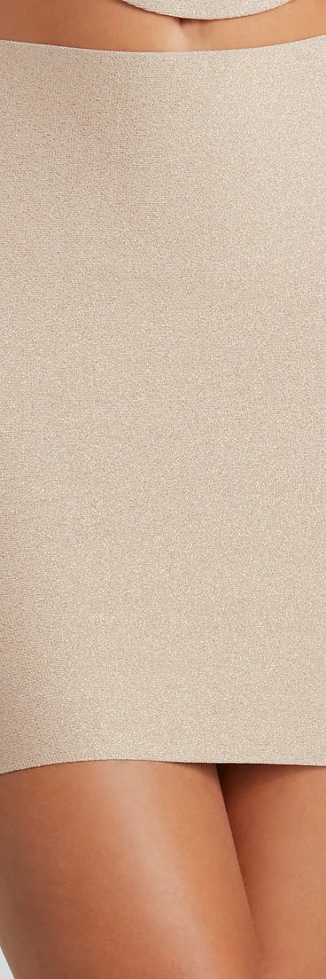 Fantasy Girl Metallic Bandage Mini Skirt