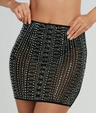 She's A Gem Bodycon Rhinestone Mini Skirt