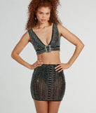 She's A Gem Bodycon Rhinestone Mini Skirt