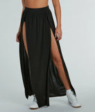 Statement Made High-Rise Dual-Slit Maxi Skirt