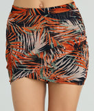 Destined For Sun Tropical Mesh Mini Skirt