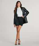 The Oh-So-Snatched Bandage Mini Skirt is a trendy women's bottom in black, designed with modern details and alluring textures to complete chic outfits for 2025.