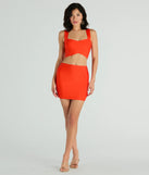 Set For Compliments High-Rise Bandage Mini Skirt
