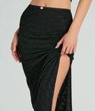 Effortlessly create party outfits or vacation-ready looks with the Alluring Dream High-Rise Lace Rosette Maxi Skirt, one part of a versatile women's black matching set perfect for quick and easy outfit combinations from layering chic outfits to transitioning your look seamlessly.