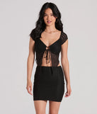 Effortlessly create party outfits or vacation-ready looks with the Set For Good High Rise Texture Mini Skirt, one part of a versatile women's black matching set perfect for quick and easy outfit combinations from layering chic outfits to transitioning your look seamlessly.