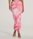 Create bold, fashion-forward looks for spring or summer with the Floral Sensation High Rise Maxi Skirt in pink, a must-have piece from Windsor’s collection of stylish bottoms for women.
