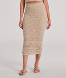 Blissful View High Rise Crochet Midi Skirt