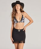 
Upgrade your style game for 2025 with the Cowgirl Lonestar Fringe Mini Skirt in black, perfect for any fashion-forward wardrobe.