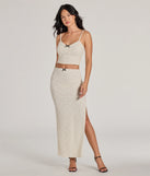 Effortlessly create party outfits or vacation-ready looks with the Unforgettable Dream High Rise Lace Maxi Skirt, one part of a versatile women's ivory matching set perfect for quick and easy outfit combinations from layering chic outfits to transitioning your look seamlessly.