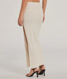 Effortlessly create party outfits or vacation-ready looks with the Unforgettable Dream High Rise Lace Maxi Skirt, one part of a versatile women's ivory matching set perfect for quick and easy outfit combinations from layering chic outfits to transitioning your look seamlessly.