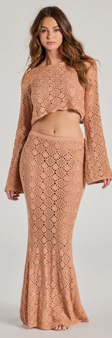 Weekend Mood Crochet Maxi Skirt