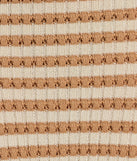 Seaside Cutie Striped Slit Knit Midi Skirt