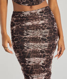 Create bold, fashion-forward looks for spring or summer with the Unmatched Boldness Leopard Print Midi Skirt in multi-color, a must-have piece from Windsor’s collection of stylish bottoms for women.