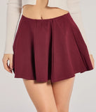 
Upgrade your style game for 2025 with the Trendy Twirl Pleated Ponte Skater Skirt in burgundy, perfect for any fashion-forward wardrobe.