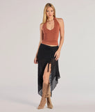 
Upgrade your style game for 2025 with the Boho Style Sheer Lace Asymmetric Midi Skirt in black, perfect for any fashion-forward wardrobe.
