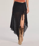 
Upgrade your style game for 2025 with the Boho Style Sheer Lace Asymmetric Midi Skirt in black, perfect for any fashion-forward wardrobe.