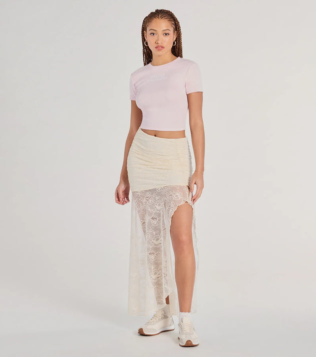 Boho Beauty High Slit Lace Maxi Skirt | Windsor