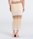 Create bold, fashion-forward looks for spring or summer with the Trendy Match Chevron Knit Midi Skirt in natural, a must-have piece from Windsor’s collection of stylish bottoms for women.
