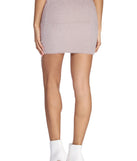 Fuzzy Eyelash Mini Skirt