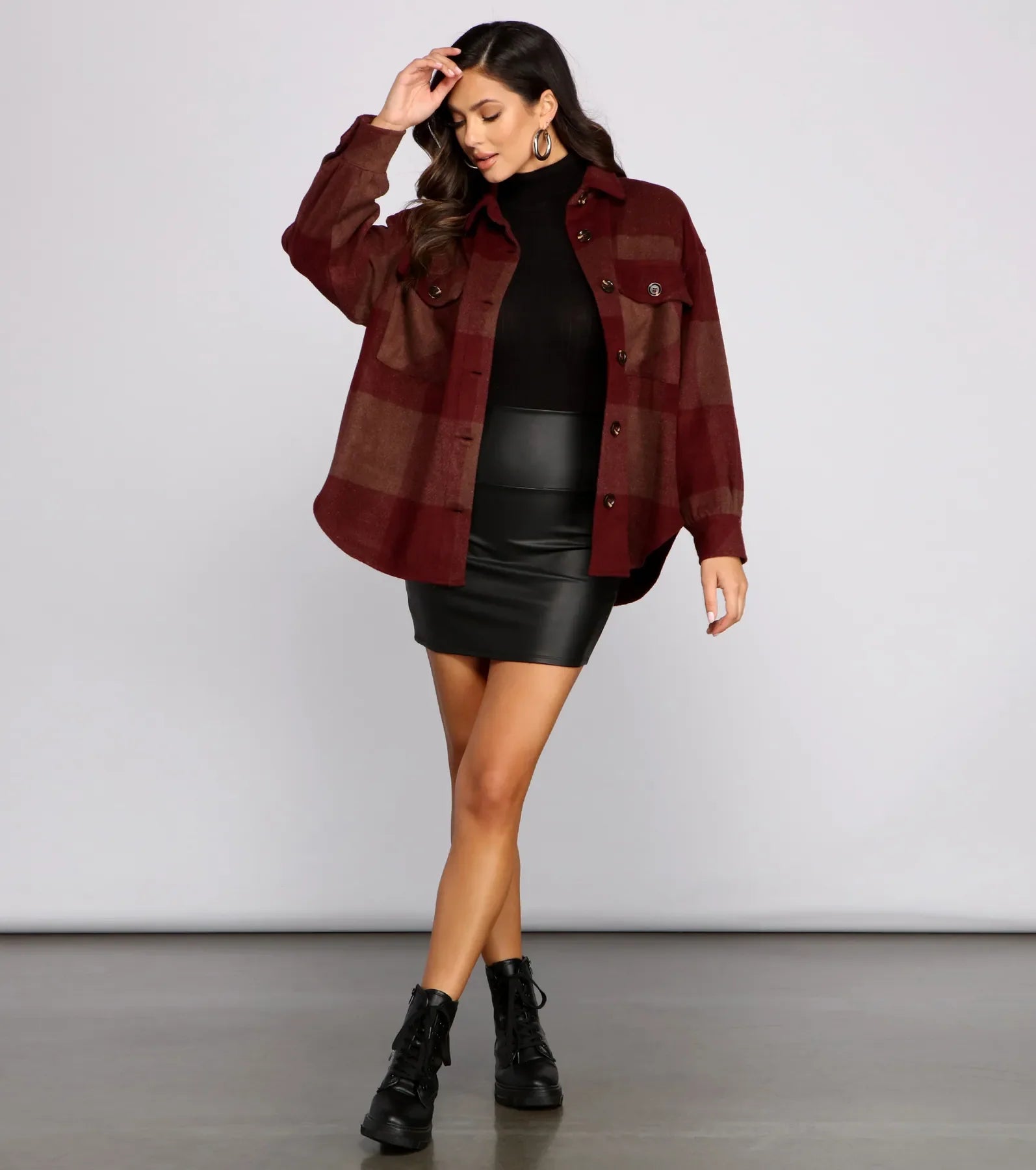 Edgy-Chic Faux Leather Mini Skirt | Windsor