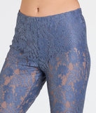 The Sultry Boho Crochet Lace Flare Pants in blue brings edge and energy to your vibe, ready to elevate any festival look or concert outfit.