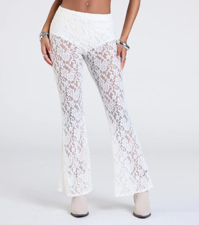 Sheer Fling Lace Flare Pants | Windsor
