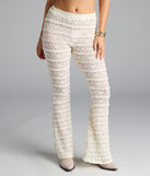 Choosing ivory pants means the Make A Statement Sheer Lace Flare Pants are your new power move—polished enough for plans, bold enough for the gram.