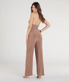 Step out in the Let's Vacay Halter Cutout Wide-Leg Jumpsuit, a mocha brown jumpsuit made to elevate your vibe from brunch to after-dark plans with ease and polish.