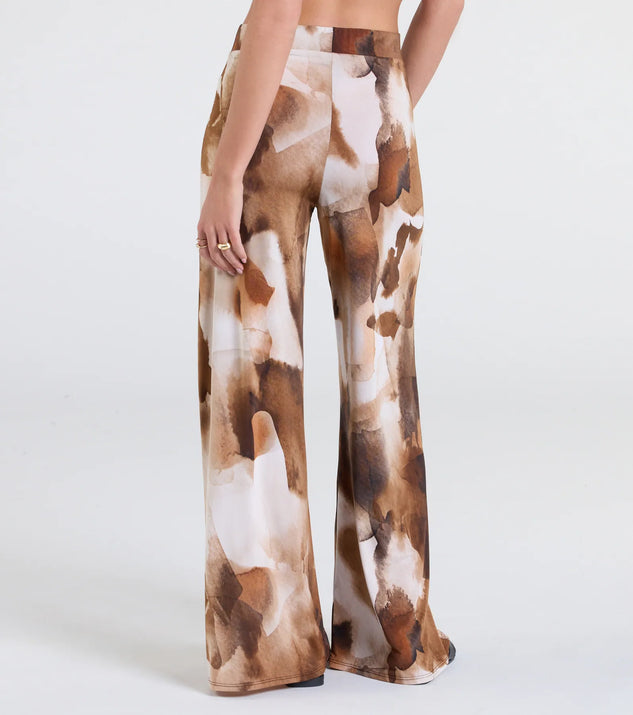 Off To Paradise Wide-Leg Abstract Pants | Windsor