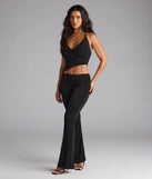 Step out in the Sultry Heat Cowl Halter Cutout Jumpsuit, a black jumpsuit made to elevate your vibe from brunch to after-dark plans with ease and polish.