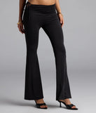 Sleek Look Mid-Rise Cutout Flare Pants