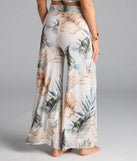 Choosing ivory pants means the Mornings In Tulum Tropical Wide-Leg Pants are your new power move—polished enough for plans, bold enough for the gram.