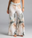 Choosing ivory pants means the Mornings In Tulum Tropical Wide-Leg Pants are your new power move—polished enough for plans, bold enough for the gram.