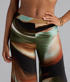 Sultry Effect Abstract Wide-Leg Pants