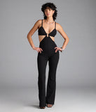 Pair the Being Sultry Cutout Wide-Leg Jumpsuit with your favorite sandals or sneakers for effortless warm-weather looks with on-trend black jumpsuits that speak your style.
