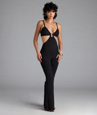 Pair the Being Sultry Cutout Wide-Leg Jumpsuit with your favorite sandals or sneakers for effortless warm-weather looks with on-trend black jumpsuits that speak your style.