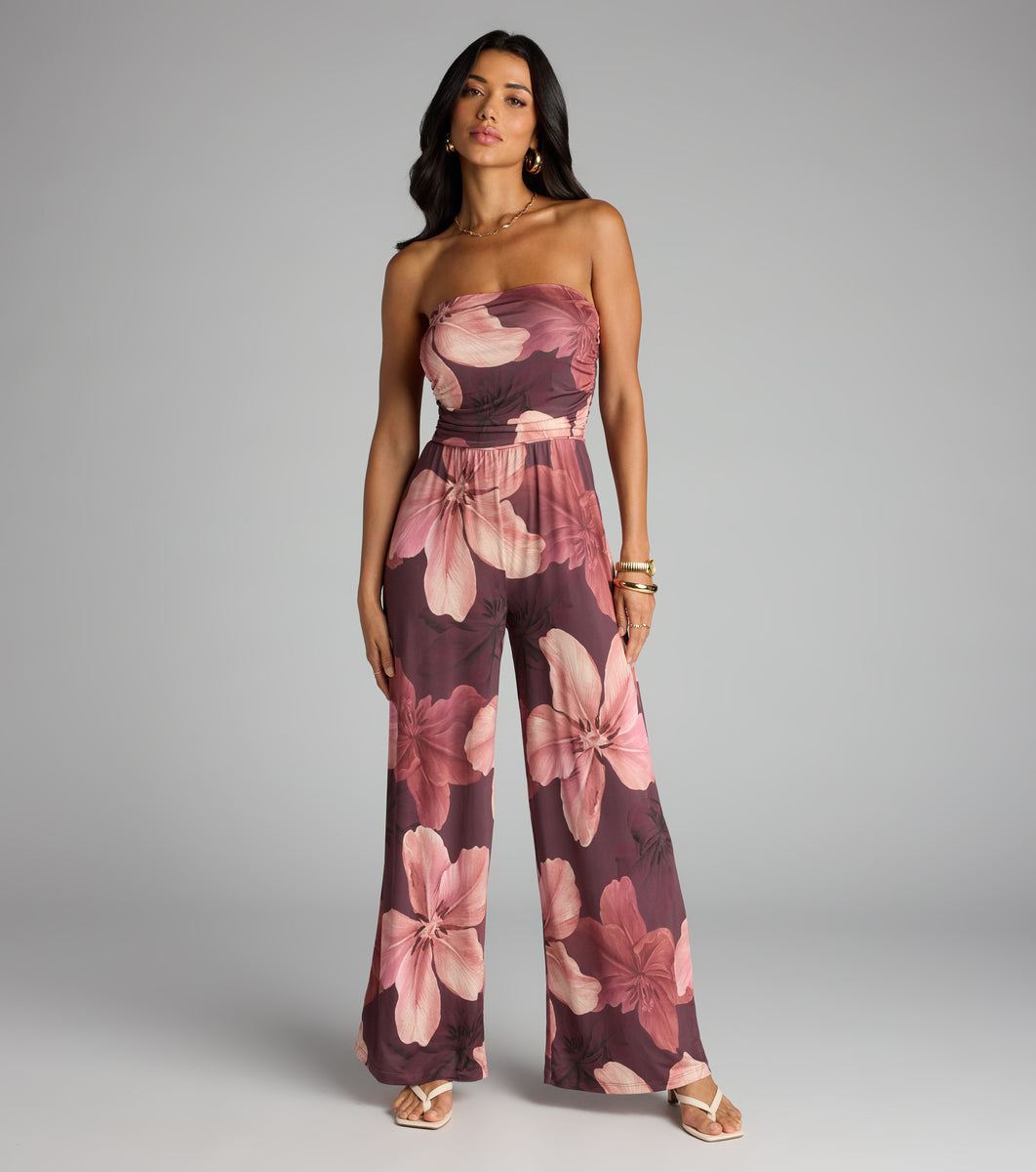 Pretty Blooms Floral Strapless Jumpsuit & Windsor