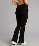 Lounge Goals Rib Knit Flare Pants