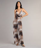 Abstract Attitude Wide-Leg Jumpsuit