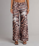 Wild Side Leopard Wide-Leg Pants