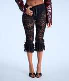 Lace Games Ruffle Capri Pants