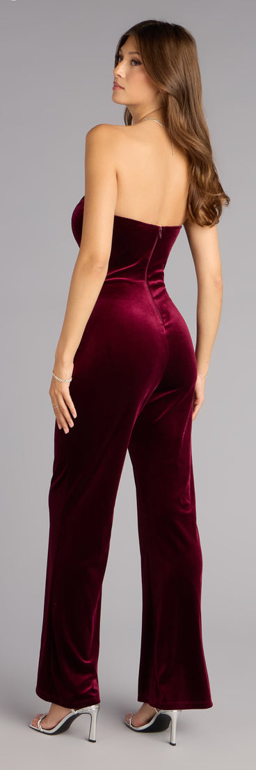 Enchanted Hour Velvet Plunge Jumpsuit