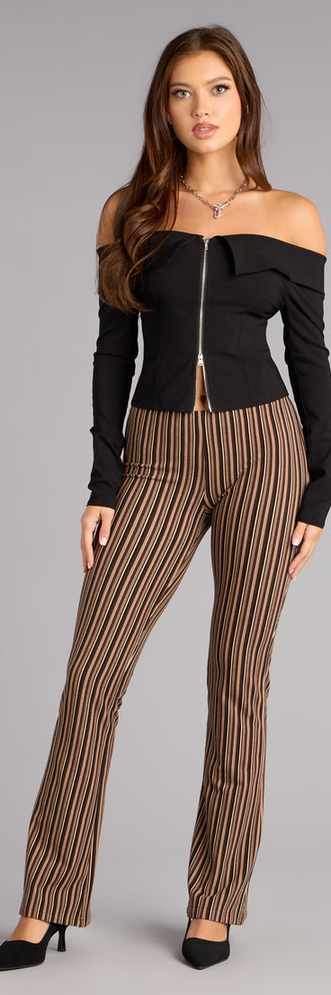 Retro Remix Striped Flare Pants