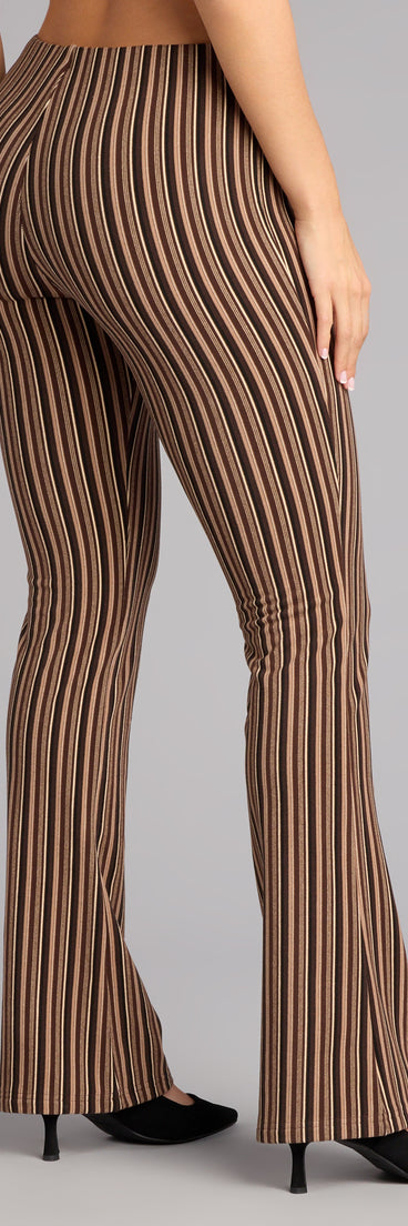 Retro Remix Striped Flare Pants