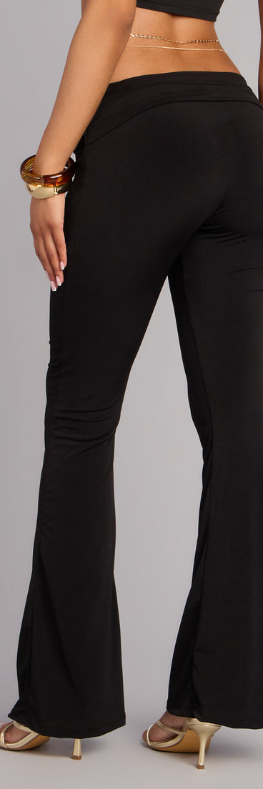 Low Effort Tie Waist Flare Pants