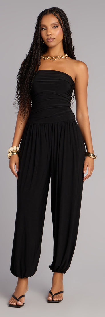 Low Effort Luxe Strapless Jumpsuit